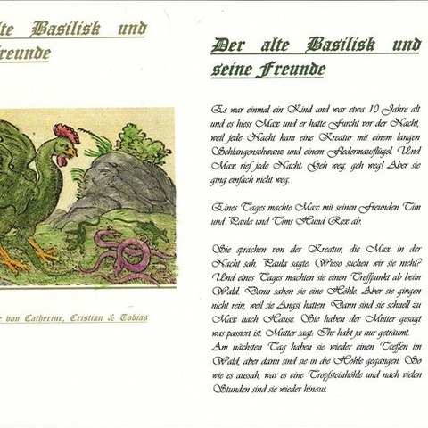 1 Basilisk. Vergrösserte Ansicht