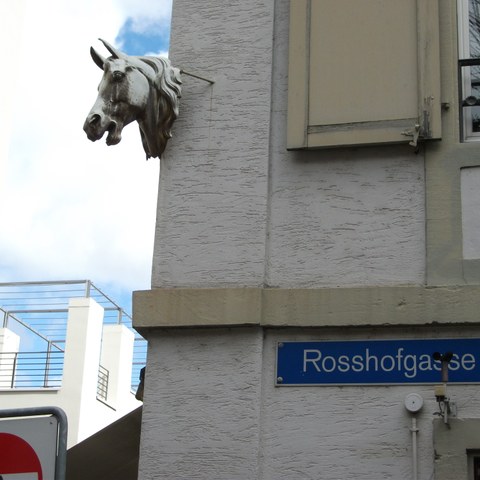 Entlang der ehemaligen Stadtmauer - Petergraben Rosshof - Foto von Franz König. Vergrösserte Ansicht